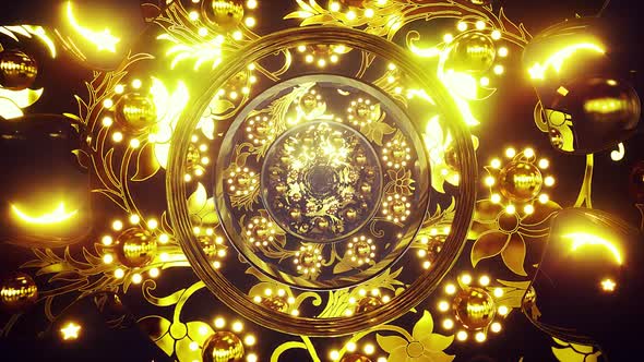 Golden Jewels Ornament Background