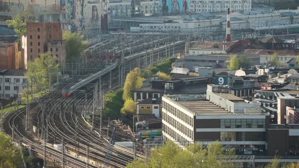 The work of the Kursk railway station in Moscow, Russia alt