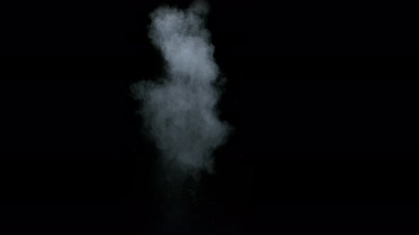 Isolated High Speed Smoke Whisp on Black Background