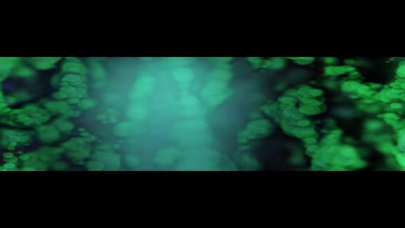 Focusing Green Particles Background Loop Ultra Wide