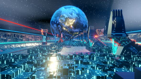 Futuristic Technology Space Station Scifi Corridor
