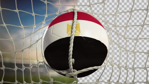 Soccer Ball Scoring Goal Day Frontal - Egypt