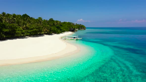 Mahaba Island, Philippines. Beautiful White Sand Beach. alt