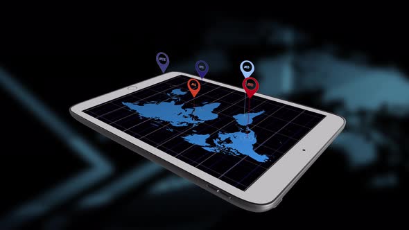 Financial Charts and Diagrams Showing Global Business Sales Profits