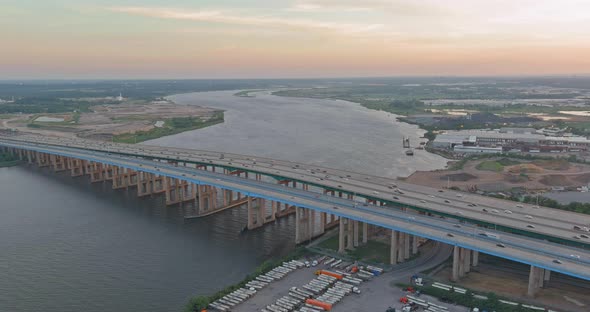 Aerial View of Vehicles Driving on Alfred E alt