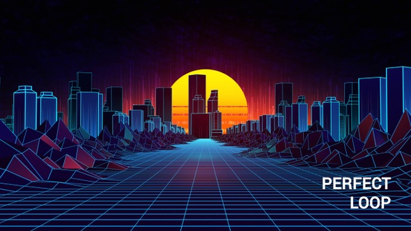 Retro 80s Sunset