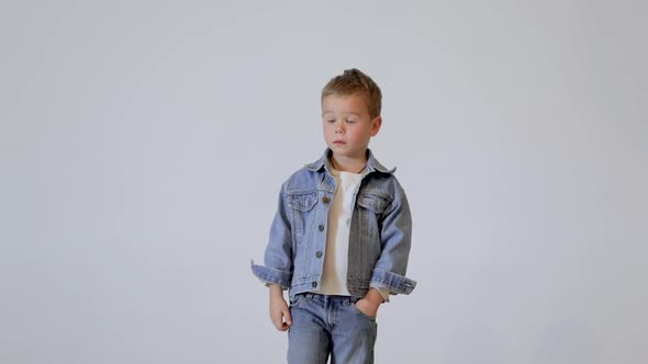 Cute Child Posing in the Photo Studio