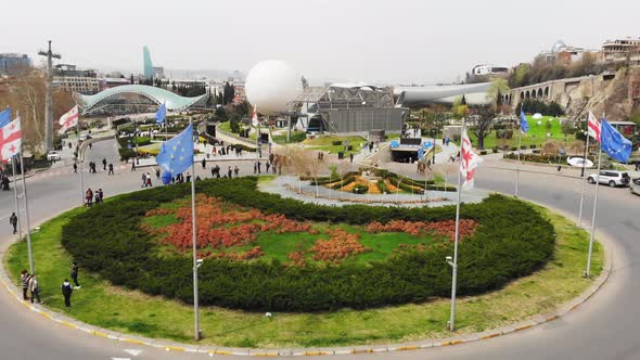 Europe Square In Tbilisi, Georgia alt