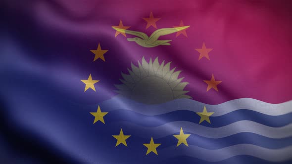 EU Kiribati Flag Loop Background 4K