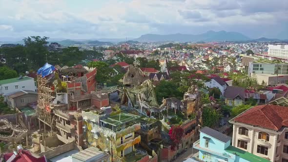 Camera Moves Around Fascinating Crazy House Hotel alt