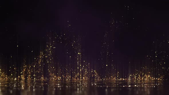 Gold Particles Background 01 HD