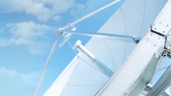 Satellite Dish Pointing To The Sky. alt