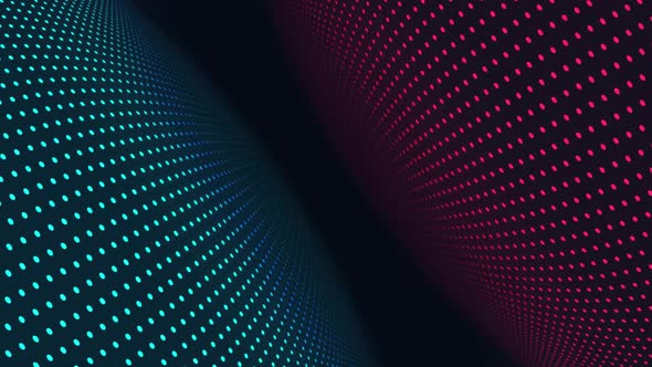 Abstract Colorful Technology Dotted Wave Background Loop 4k