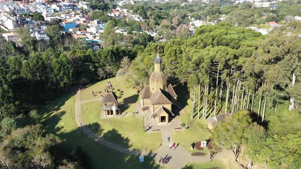 Curitiba Brazil. Public park at downtown city of Parana state. alt