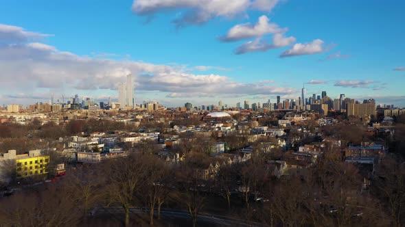 Skyline of Manhattan New York on Sunny Day