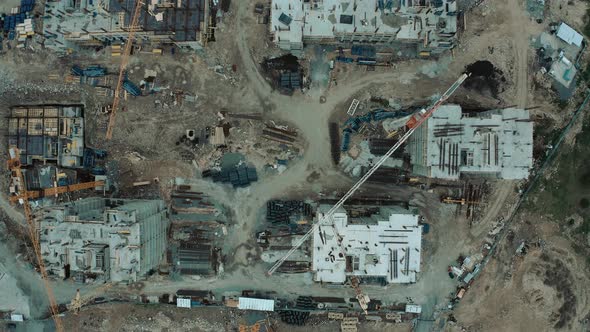 Buildings under Construction - Aerial footage