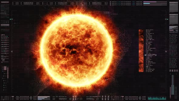 Futuristic HUD Digital Holographic Sun 01 alt