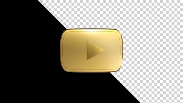 You Tube Golden Logo Seamless Rotate By Meshgrid Videohive