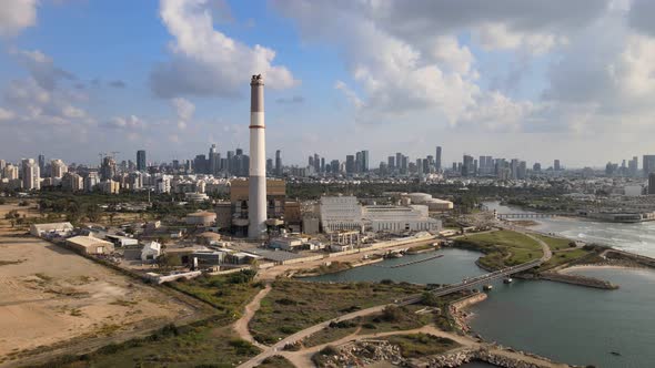 Reading Power Station Supplying Electrical Power to the Tel Aviv District in Central Israel