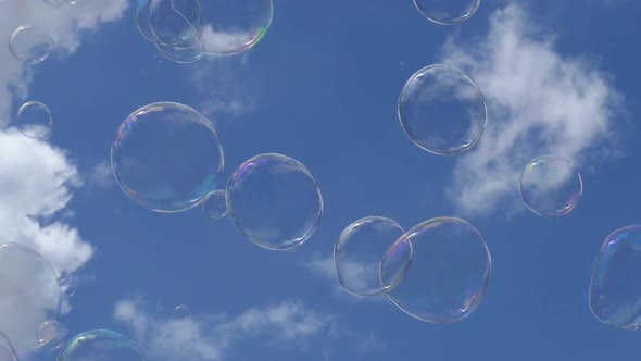 Soap Bubbles On Blue Sky 01 alt