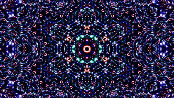 Beautiful abstract kaleidoscope that shines, a radiant light that regulates the subtle movements alt
