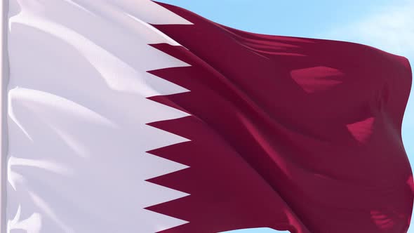 Qatar Flag Looping Background