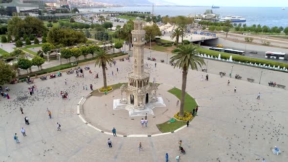 Flying Around The Izmir Clock Tower alt
