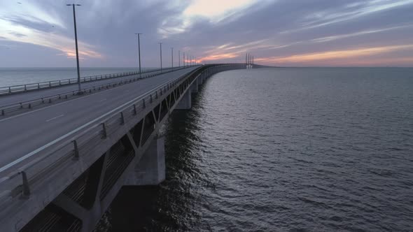 Aerial View of Øresund Bridge