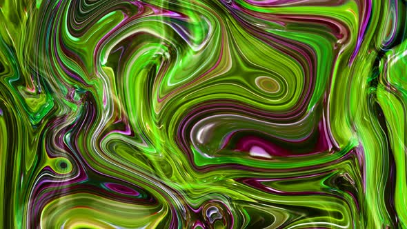 Abstract Green Pink Color Marble Liquid Animated Background