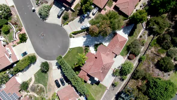 Aerial of Large Expensive Mansion with Swimming Pool in South California alt
