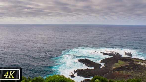 Atlantic Ocean Coastline on San Miguel Island, Azores alt