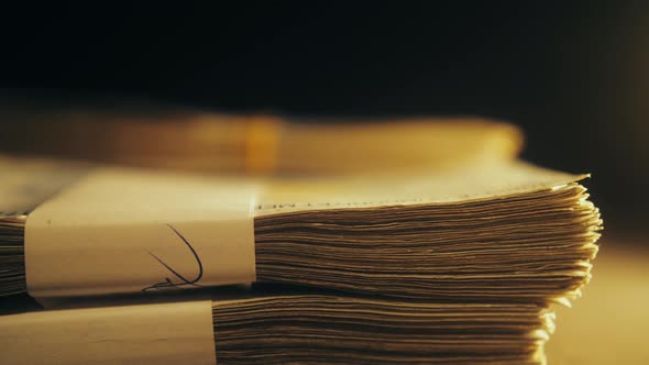 Close Up Shot of Stack of Dollars Bills alt