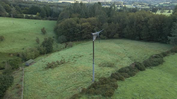A Windmill In The Wicklow Mountain Used To Generate Green Energy To Power Up A Small Farm In Ireland alt