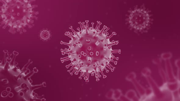 Coronavirus ( Covid – 19 ) 4K Looped Background  - Pink