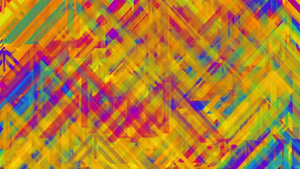Abstract Colorful Chevron Shaped Mosaic Background Loop