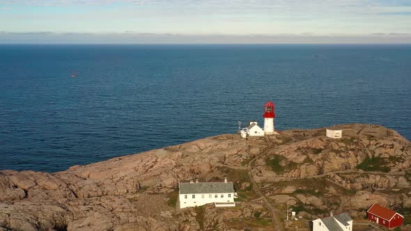 Coastal Lighthouse. Lindesnes Lighthouse Is a Coastal Lighthouse at the Southernmost Tip of Norway. alt