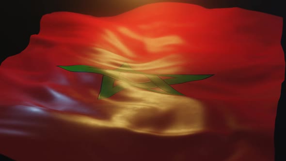 Morocco Flag Low Angle View