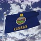 Kansas Flag With Sky 4k - VideoHive Item for Sale