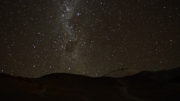 Rotating view of star filled night sky alt
