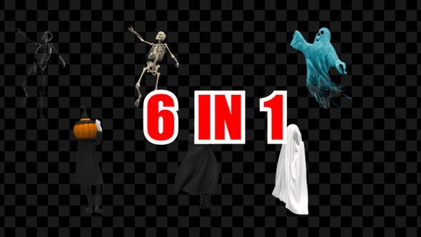 Ghost Halloween Dancing 6 Pack alt