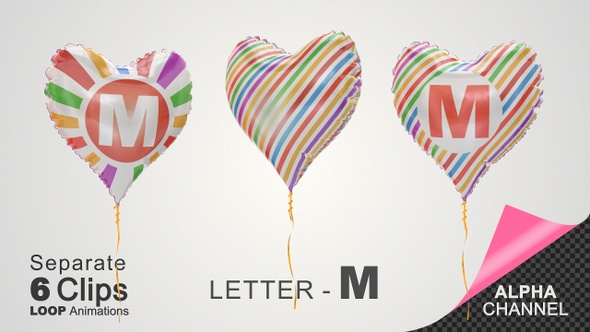 Balloons with Letter - M