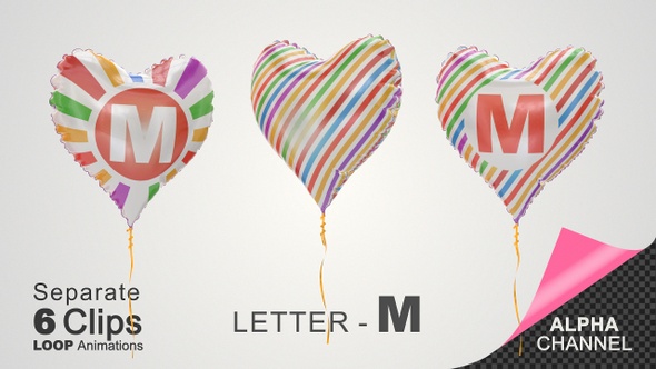 Balloons with Letter - M alt
