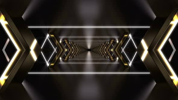 Gold Abstract Tunnel Loop