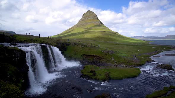 Kirkjufell Mountain Landscape in Iceland Summer alt