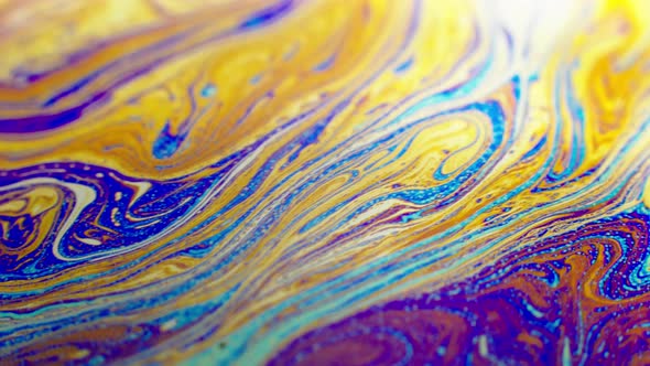 Colorful Abstract Background Fluid Rainbow Colors in Motion, Macro Shot