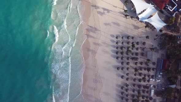 Caribbean Blue Water In The Resort In Punta Cana With Waves In 60fps alt
