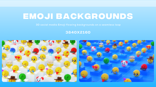 3D Emoji Motion Backgrounds Pack