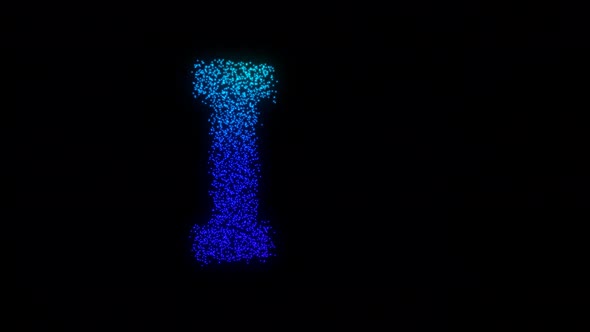 I Letter Gradient With Particles