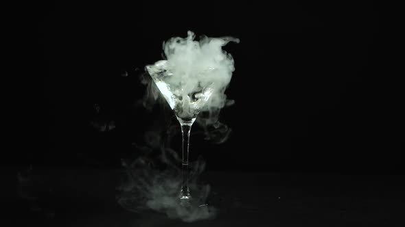 Glass of Martinis with the Effect of Dry Ice alt
