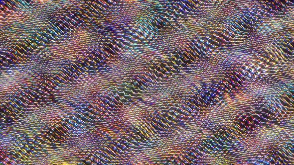 shining bright lines set wave motion, color blue, on black background alt